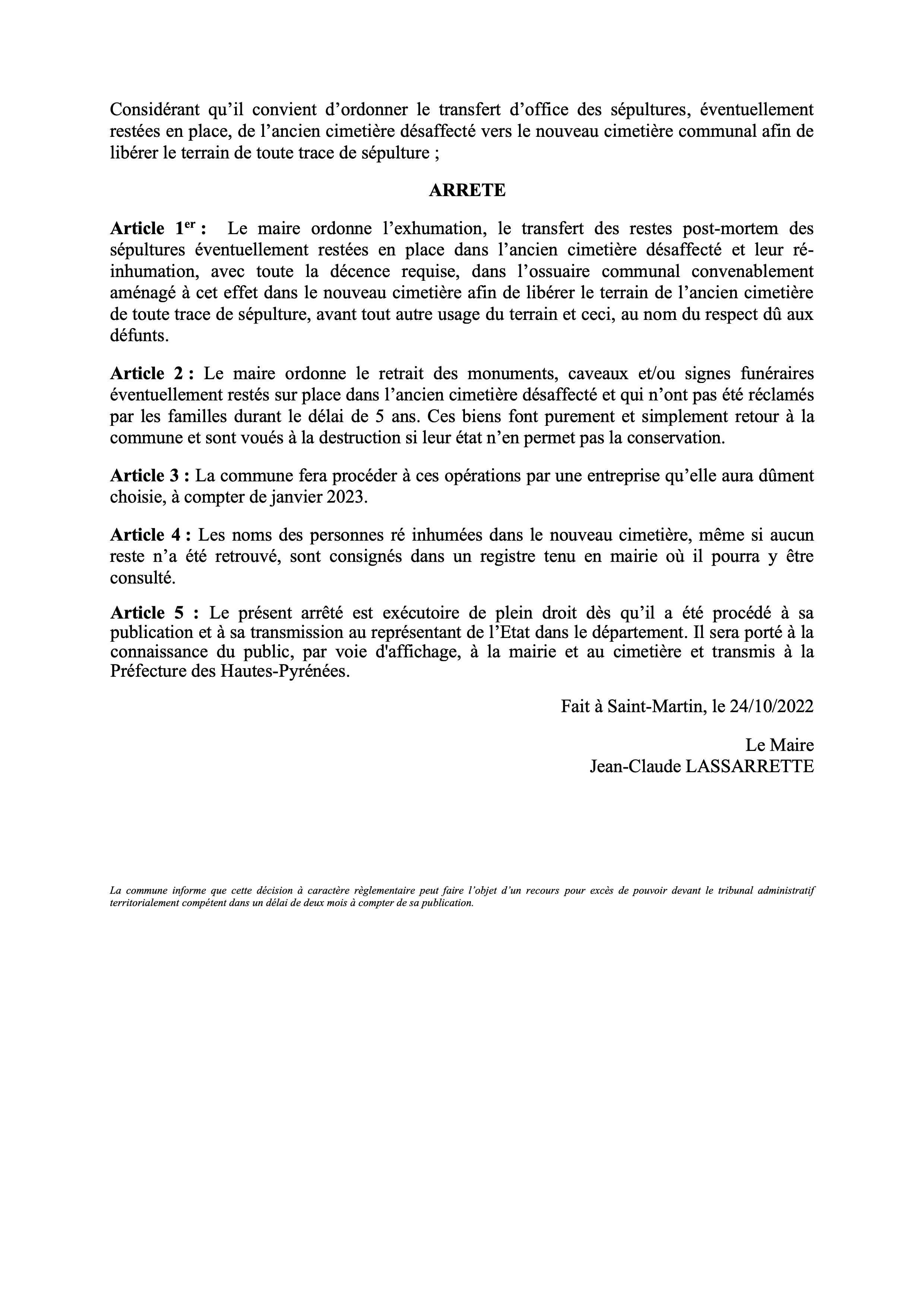 arrete transfert ancien cimetiere p2